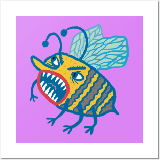 Bee Angry Buzzing - A Playful Design for Bee Lovers Posters and Art
